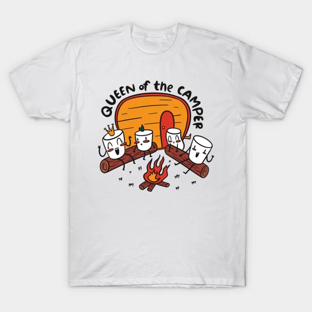 Marshmallow Campers T-Shirt by Sunil Belidon